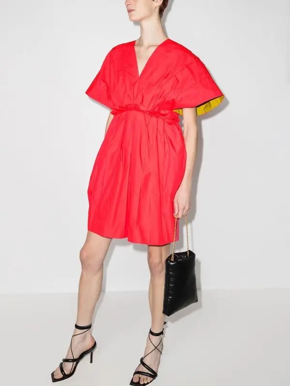 Roksanda Deidra V-neck Mini Dress Coral Size 8